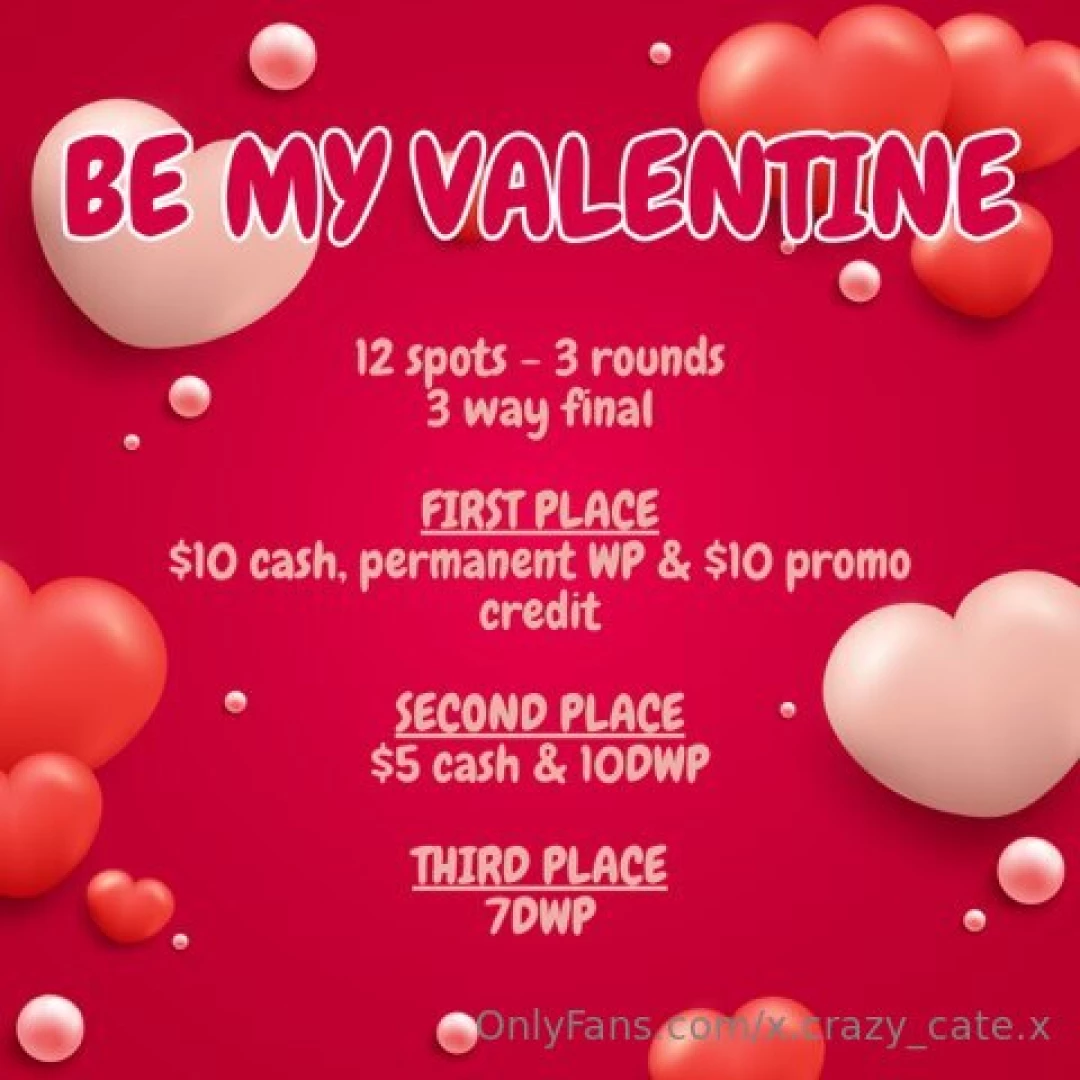 Be my valentine round 1 sub to both and vote for your fave 3 day round part 3 
