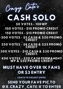 New cash solo send pic to enter