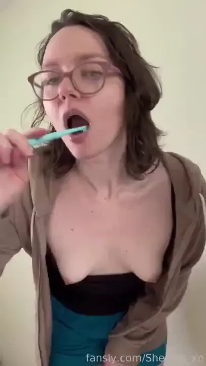 Would you let me spit on you my topless teeth brushing got a lil messy 