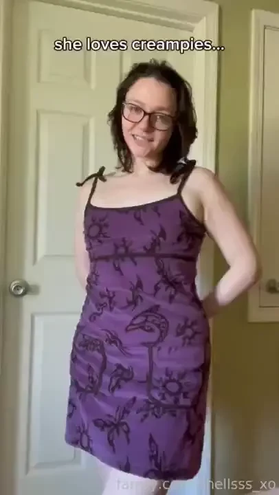 It s the ultimate combo gfe girlnextdoor student glasses cute dress 