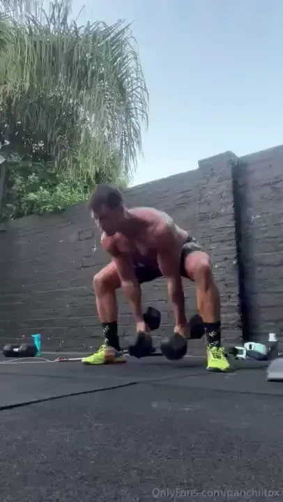 A little bit of today s training too hot to train with clothes next 