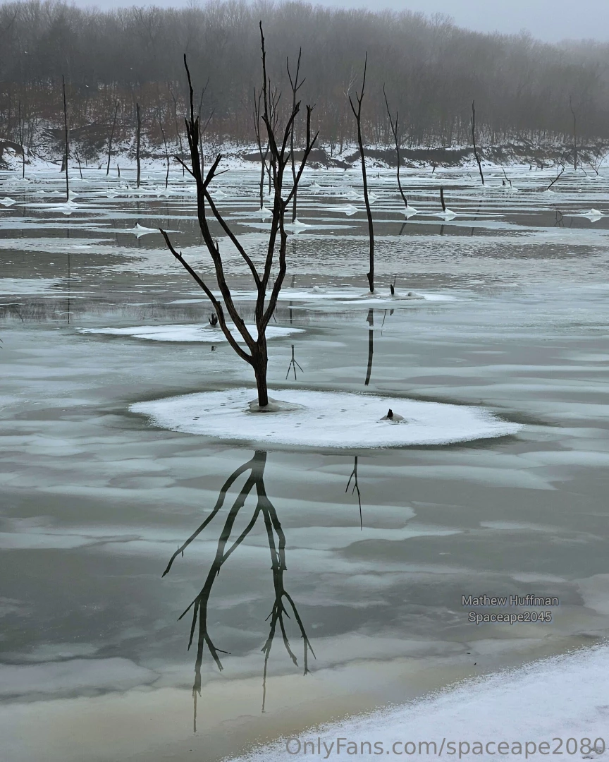 Reflections on a frozen lake spaceape2045 spaceape2080 lakelife 