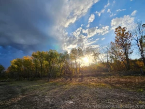Blue skys over hillsdale lake