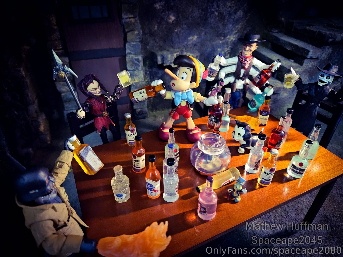 Lying and drinking with the boys 