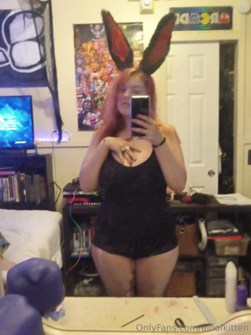 While i was sick my bunny outfit stuff came in hope im a good playboy 