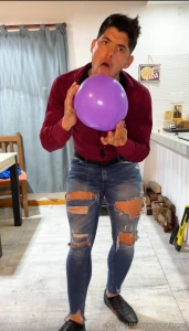 Do you like balloons join me to pop them with your ass i came back