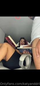 Being naughty with my rommie happy katy jumping on that big cock part 1