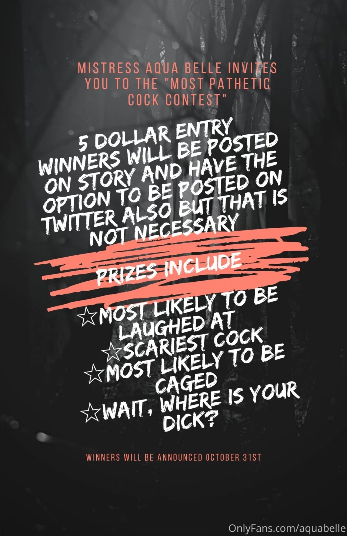 Back by popular demand halloween cock contest 