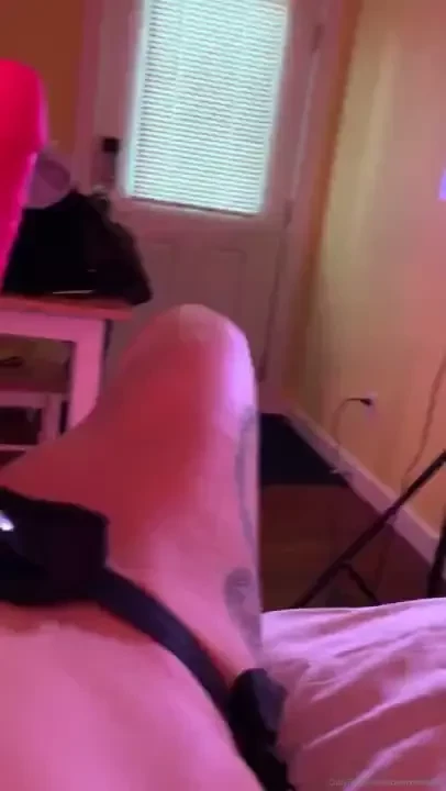 Fun with fiona and a big pink dildo 