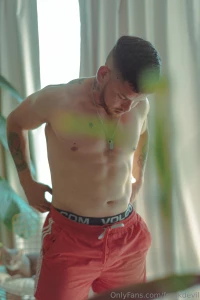 Red training shorts part 1