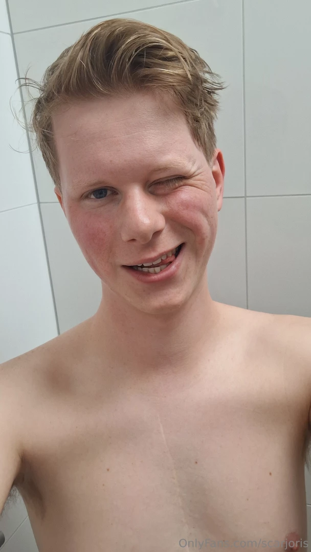 Time for a shower can you tell by my pink cheeks i got hot from the part 1 