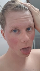 Time for a shower can you tell by my pink cheeks i got hot from the part 2