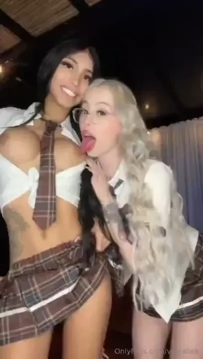 My friend couldn t resist and sucked on my tits want to help her 