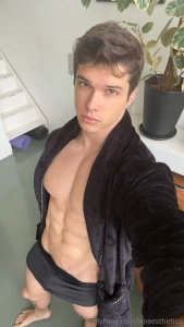 Towel hanging open abs tight cock thick and hard in my boxers you