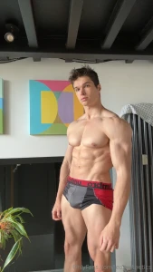 Standing here shirt off cock thick and hard in my brief you gonna just