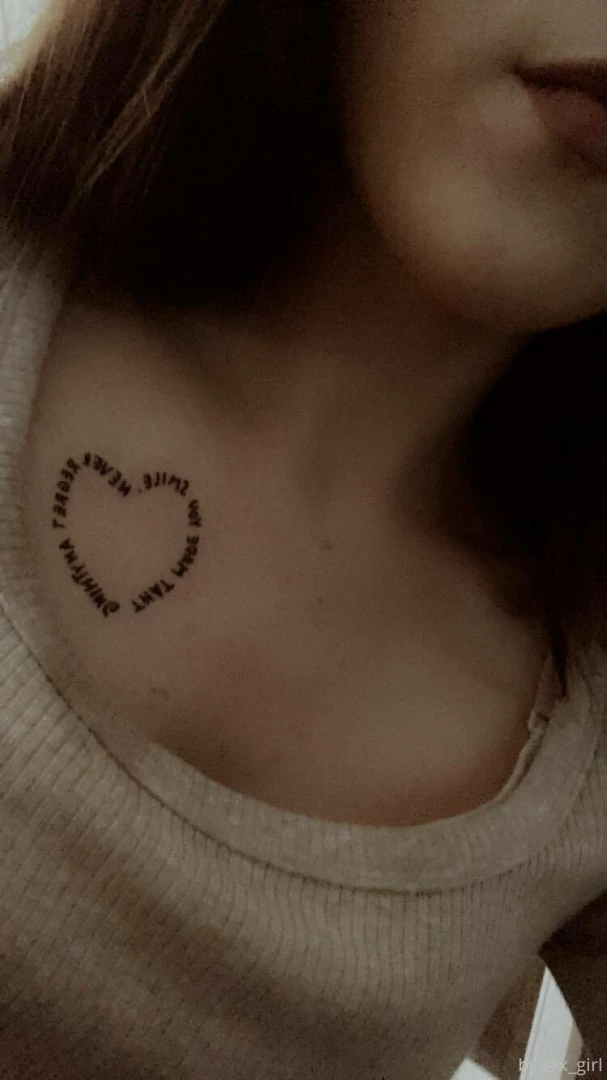I tried a temporary tattoo on my chest lt 3 i have a similar real 