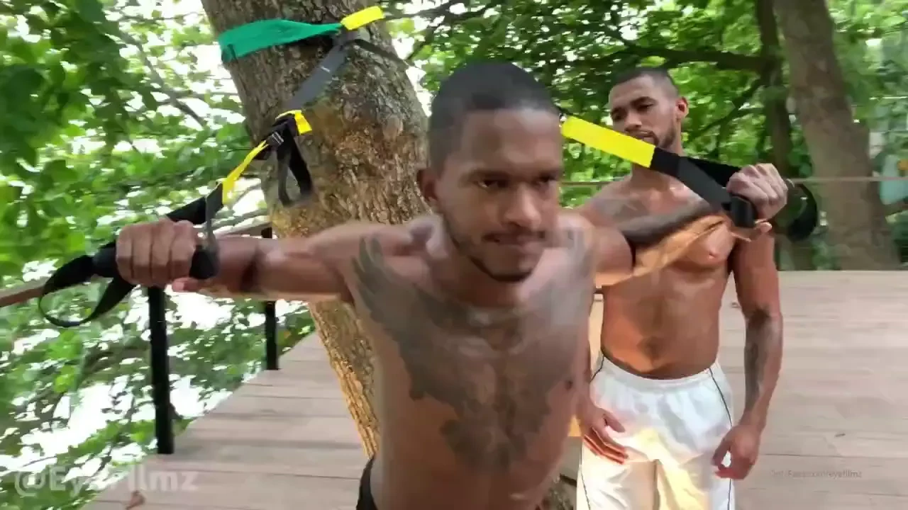 Working out with farleyxxx and caiorodriguesx enjoy the beauty of 