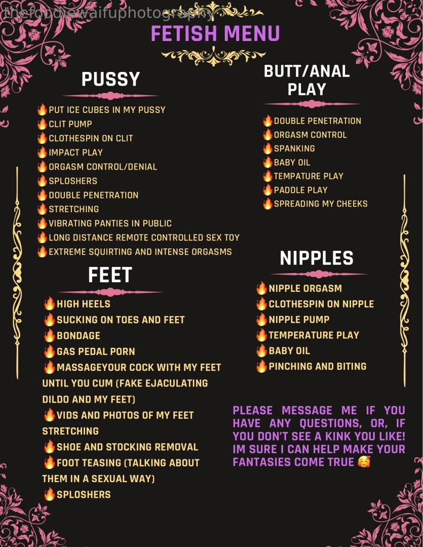 Here are some of the services i offer if you don t see something you part 1 