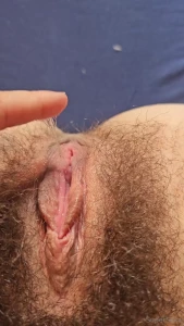 Playing with my hairy pussy p take a very upclose look cheers