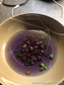 Purple carrots make purple broth