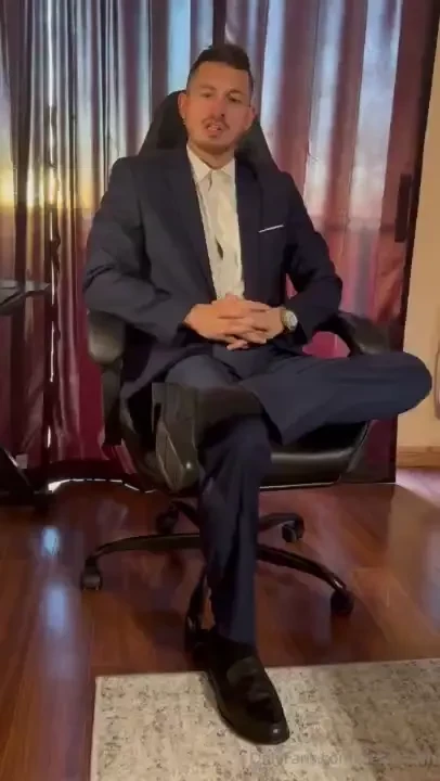 Video 9 21 daddy all dressed up in business suit and dress shoes has 