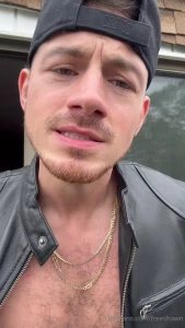 Video 9 50 daddy in leather smoking a cigar and having a beer daddy