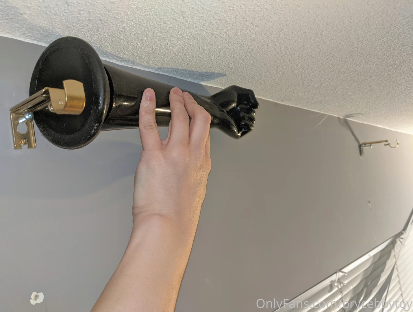 Re-installing my curtain rod mounts after accidentally pulling them 