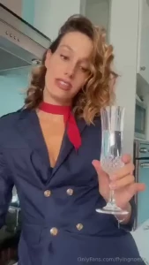Cheers on us babe me and you on the entire flight together