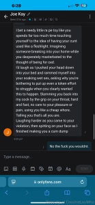 Do not come in my dms with shit like this been subbed 2 years and