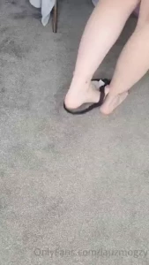 I know you are watching my feet as my underwear fall down