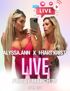 I m going live with my girl alyssa ann this friday at 8pm et we re