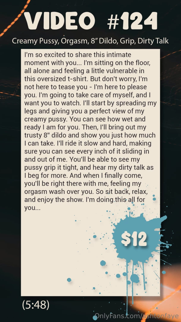 Video 124 - 5 48 creamy pussy orgasm 8 dildo grip dirty talk opphhh my 