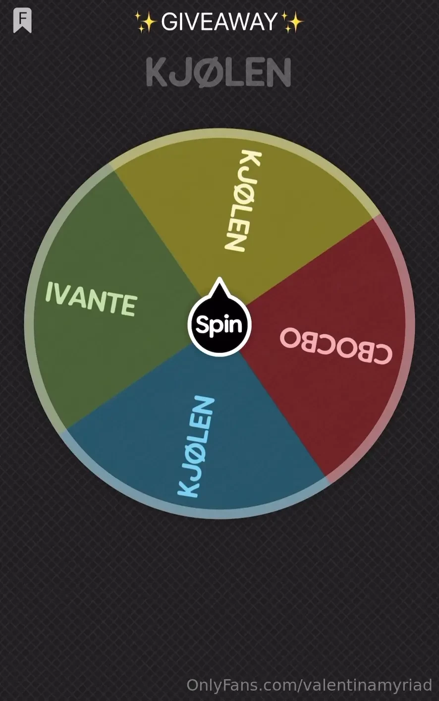 Jeg la ut et innlegg ang ende giveaway p en truse med selvvalgt 