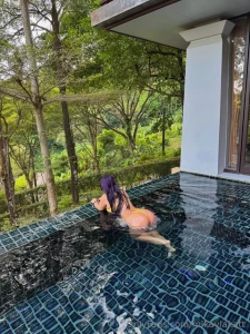 What would get you wetter playing with me or getting in the pool