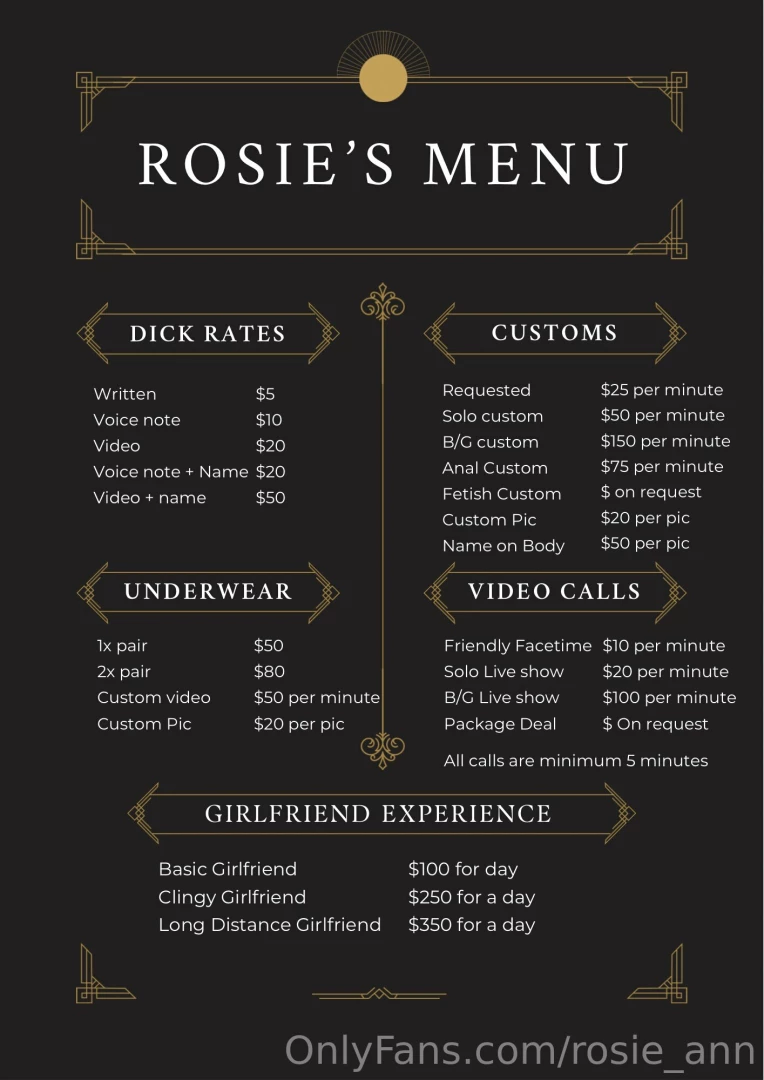 Menu want something thats not listed just message me 