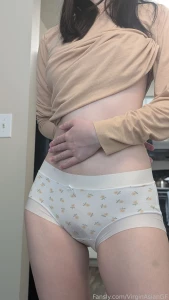 Sticking hand down some cute panties then bending over and peeling part 36