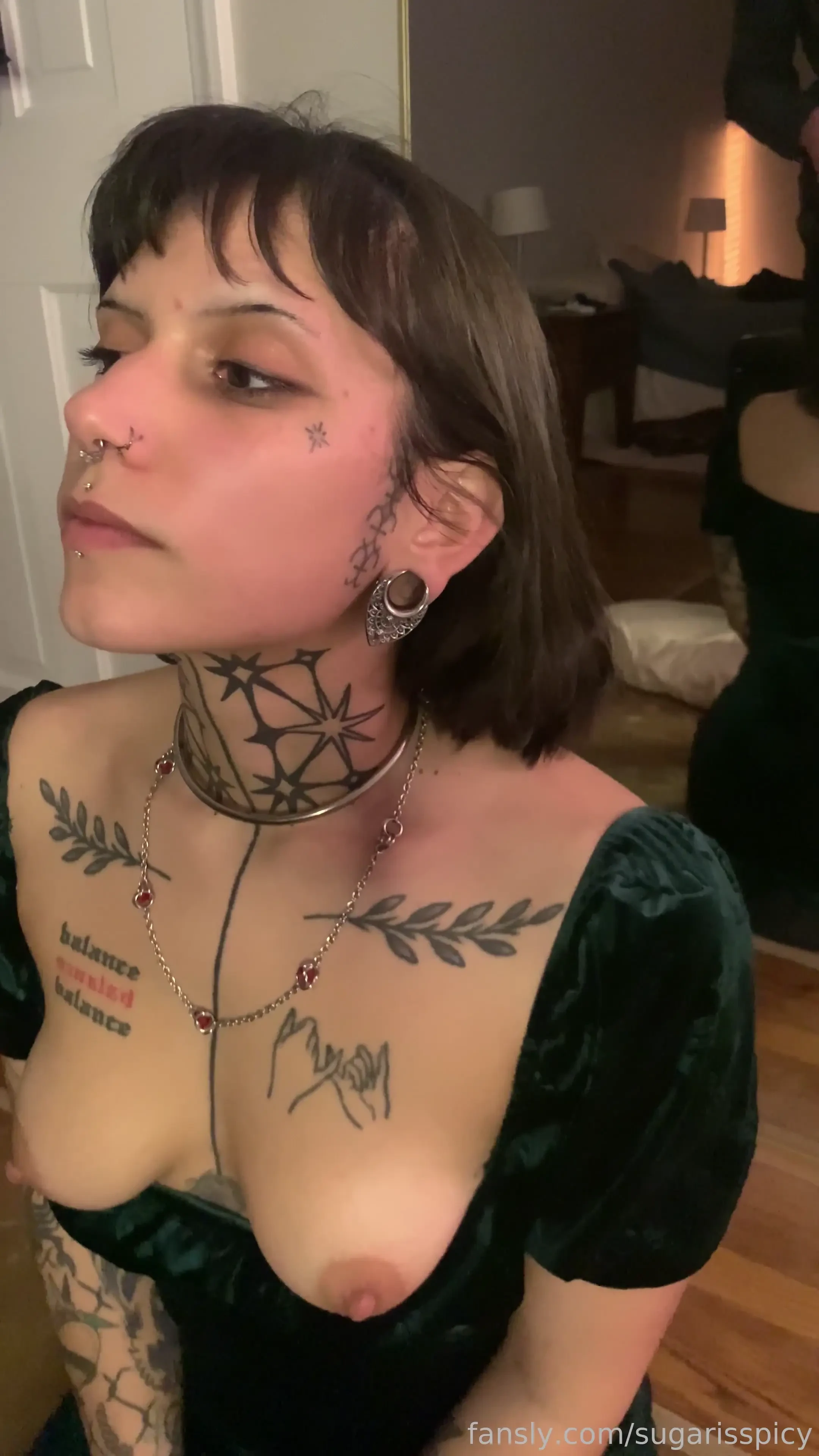 Waiting patiently on my knees in my pretty dress ready and hungry can 