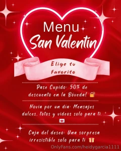 Men especial de san valent n este san valent n quiero que lo disfrutes