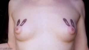 Bouncy bunny boobs sissy femboy trans boobs switch soft transgirl cute