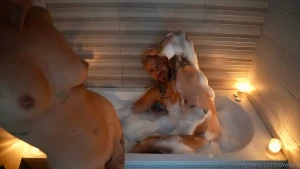 Ending the night soaked in bubbles and each other care to join me for