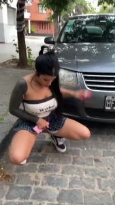 I was so desperate that i had to pee on the street and i left my pinks