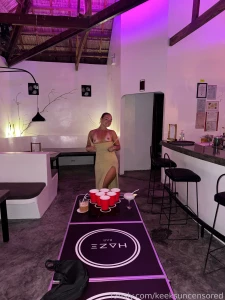 Distracting my beer pong opponent fyp feral funny girlongirl chaos