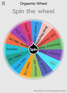 Weekend spin-off is here 15 for 1 spin 20 for 2 spins 35 for 4 spins