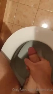 Cumshot in the bathroom