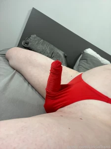 Having some fun with this cock thong je m amuse un peu avec ce string part 8