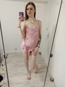 I m feeling myself in that pink silky satin pj and also some other part 6