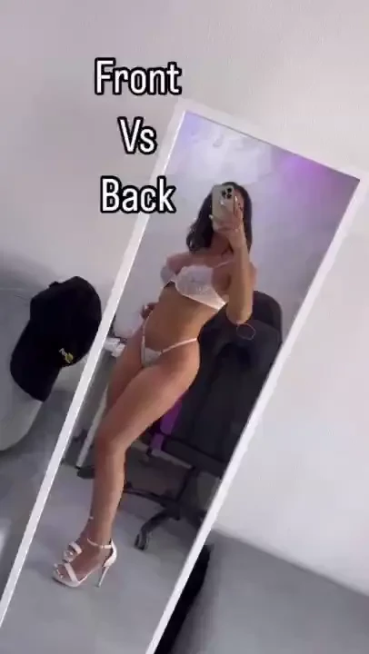 Front vs back fyp foryou foryoupage brunette hot cute amateur 