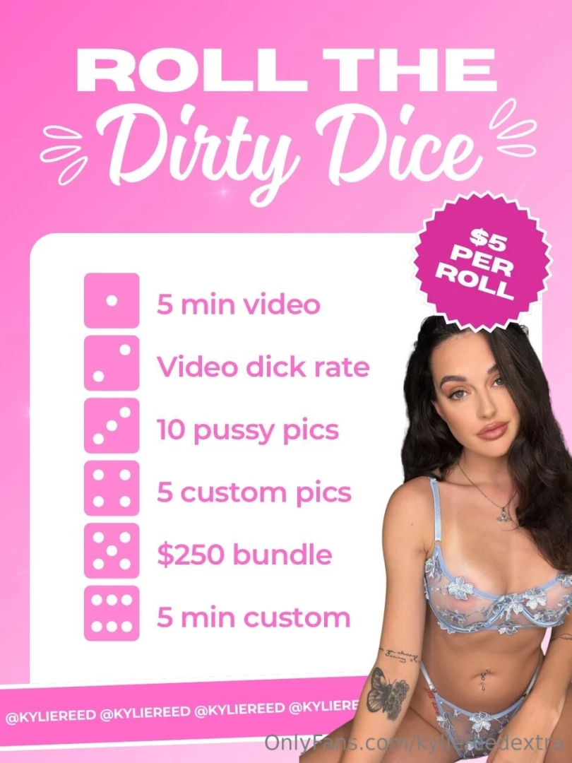 Roll my dice tip 5 and receive a screen recorded video of me rolling part 1 