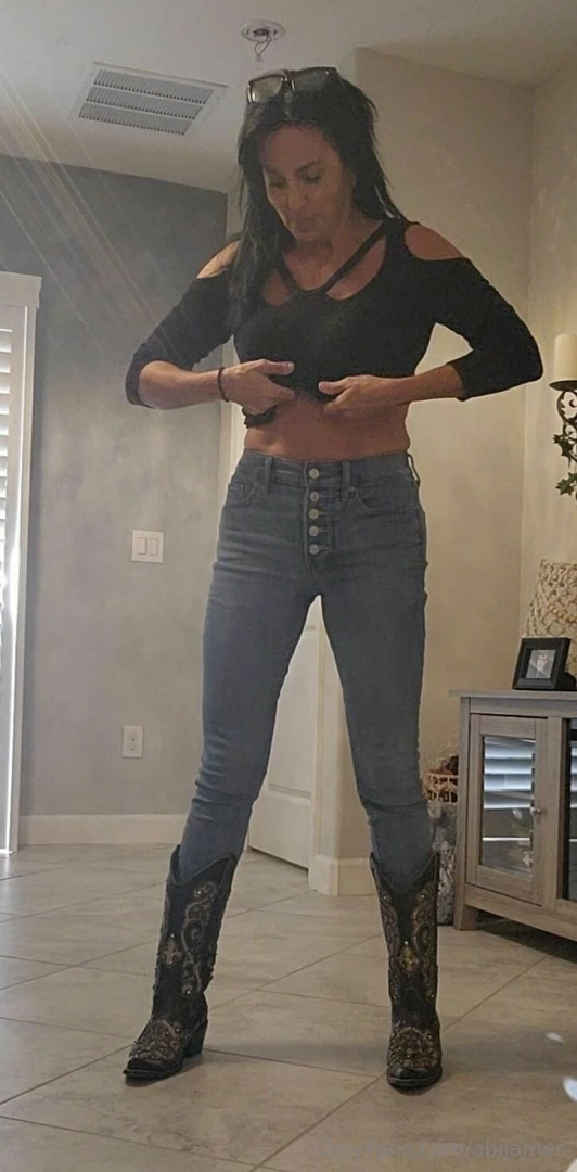 I love when i can put on jeans and a pair of boots as the weather 