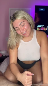 Watch me jerk off this small cock until he cums right in my hands fyp